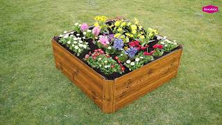 Vyvýšený záhon 80x60, hnedá oceľ