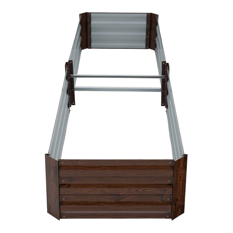 Vyvýšený záhon 237x60, hnedá oceľ