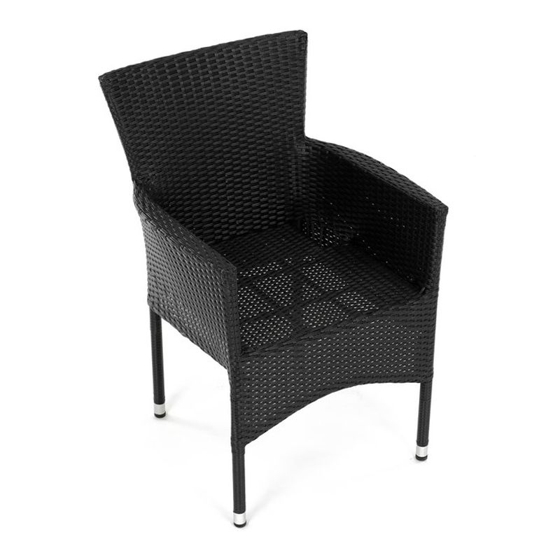 Štýlová záhradná stolička v čiernom prevedení