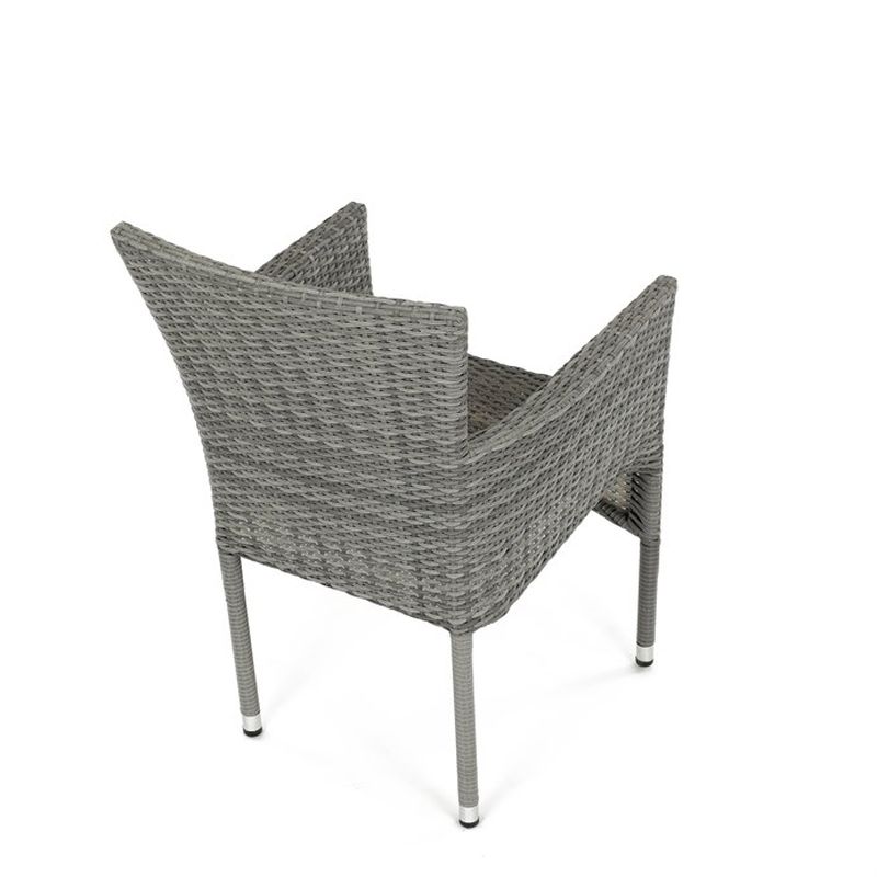 Štýlová záhradná stolička v sivom prevedení