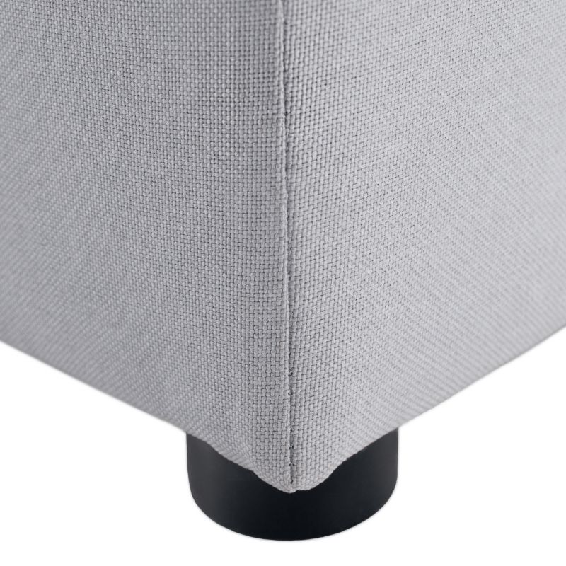 Praktický taburet, látka Savana svetlosivá