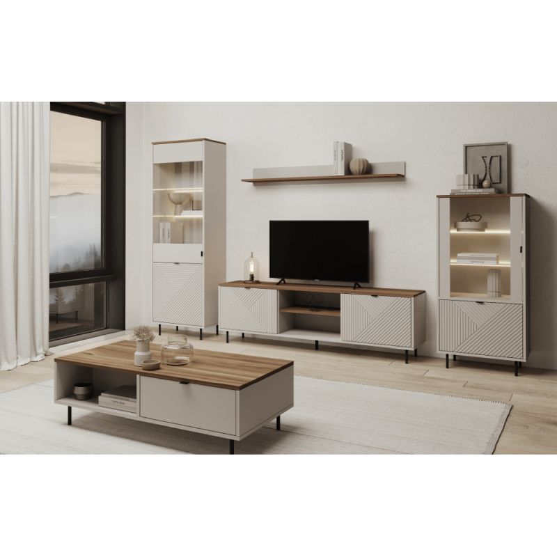 Konferenčný stolík 110 2S, kašmír-dub castello