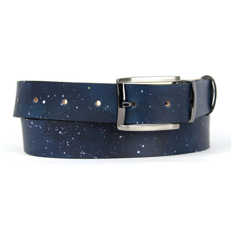 Ručne maľovaný kožený opasok, 128cm, Limitovaná edícia 10