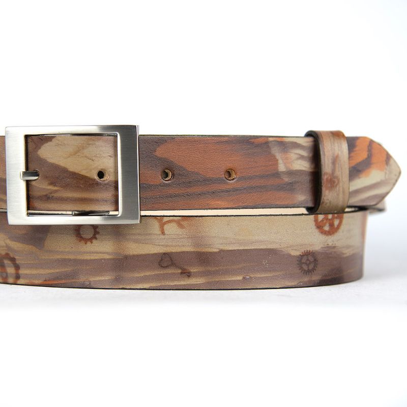 Ručne maľovaný kožený opasok, 159cm, Limitovaná edícia 13