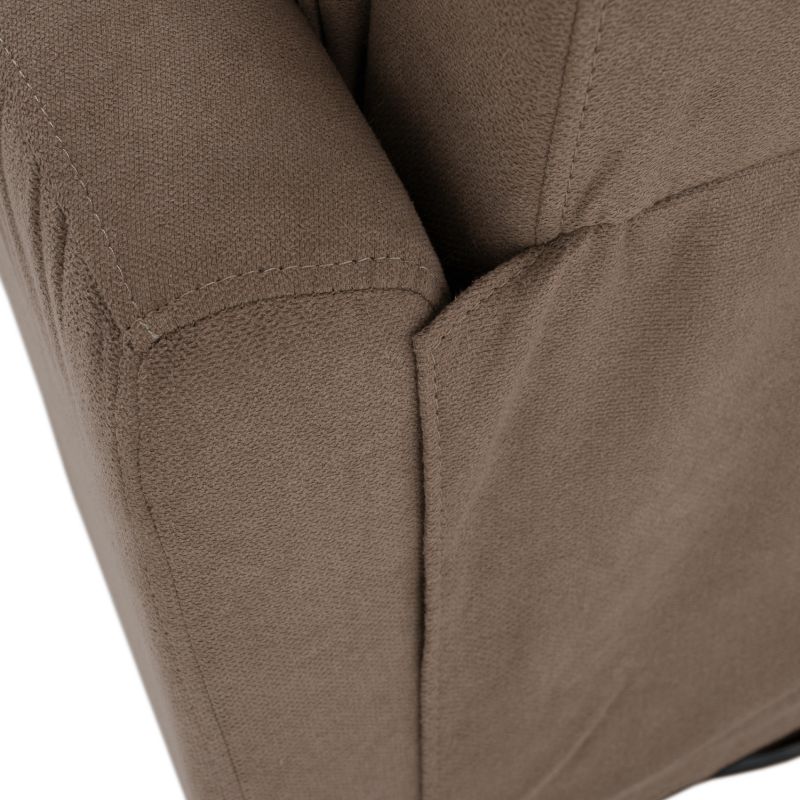 Relaxačné otočné kreslo s výklopnou podnožou, sivohnedá Taupe