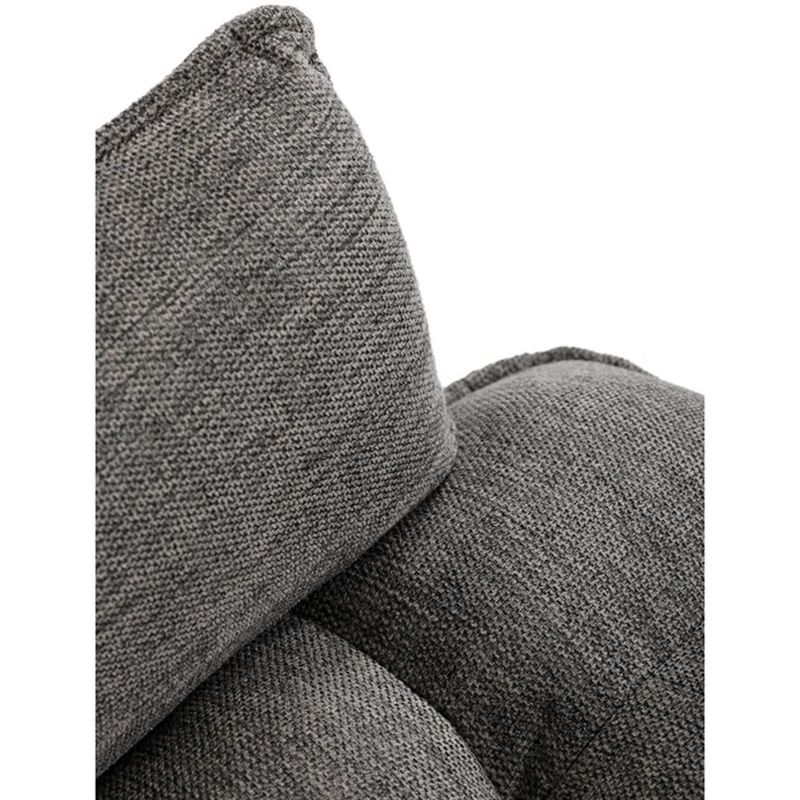 Štýlová jedálenská stolička, sivá vodoodpudivá látka, čierny matný lak