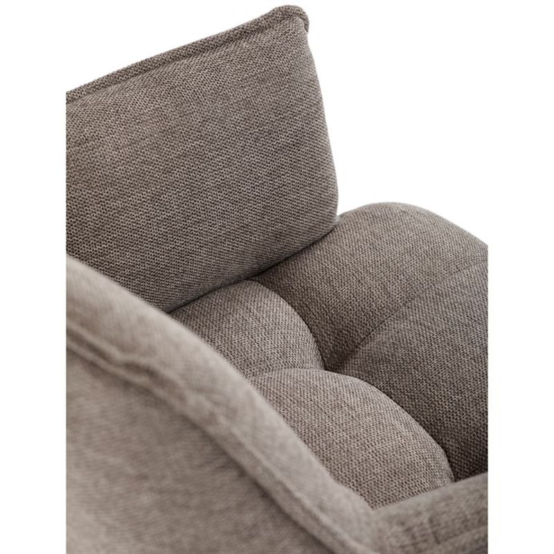 Štýlová jedálenská stolička, svetlohnedá vodoodpudivá látka, čierny matný lak