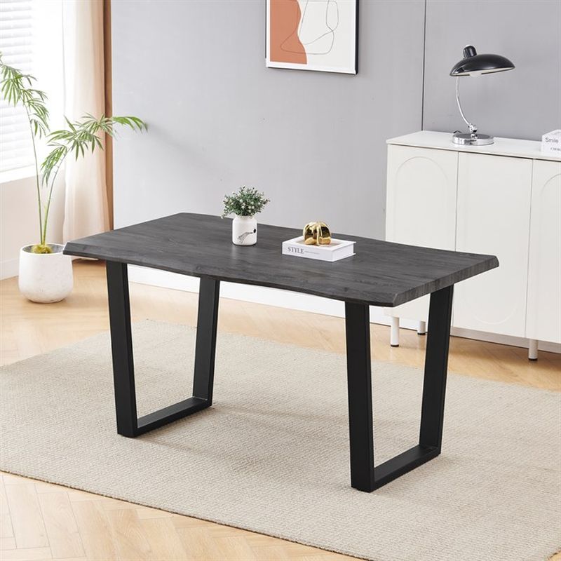 Stôl jedálenský 140x80, MDF doska dekor sivý dub, nohy v tvare U