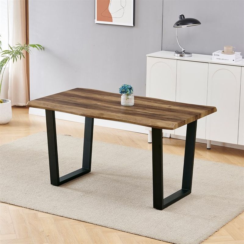 Stôl jedálenský 140x80, MDF doska dekor staré drevo, nohy v tvare U