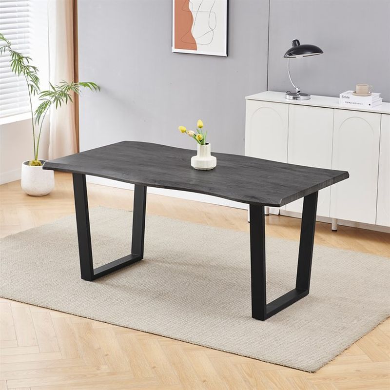 Stôl jedálenský 160x90, MDF doska dekor sivý dub, nohy v tvare U