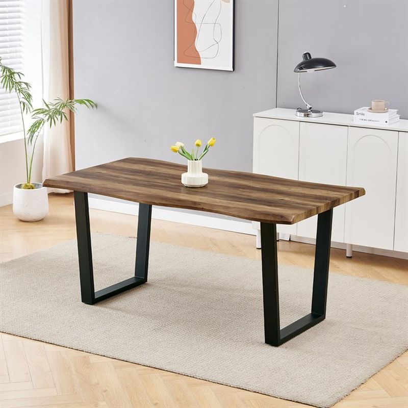 Stôl jedálenský 160x90, MDF doska dekor staré drevo, nohy v tvare U