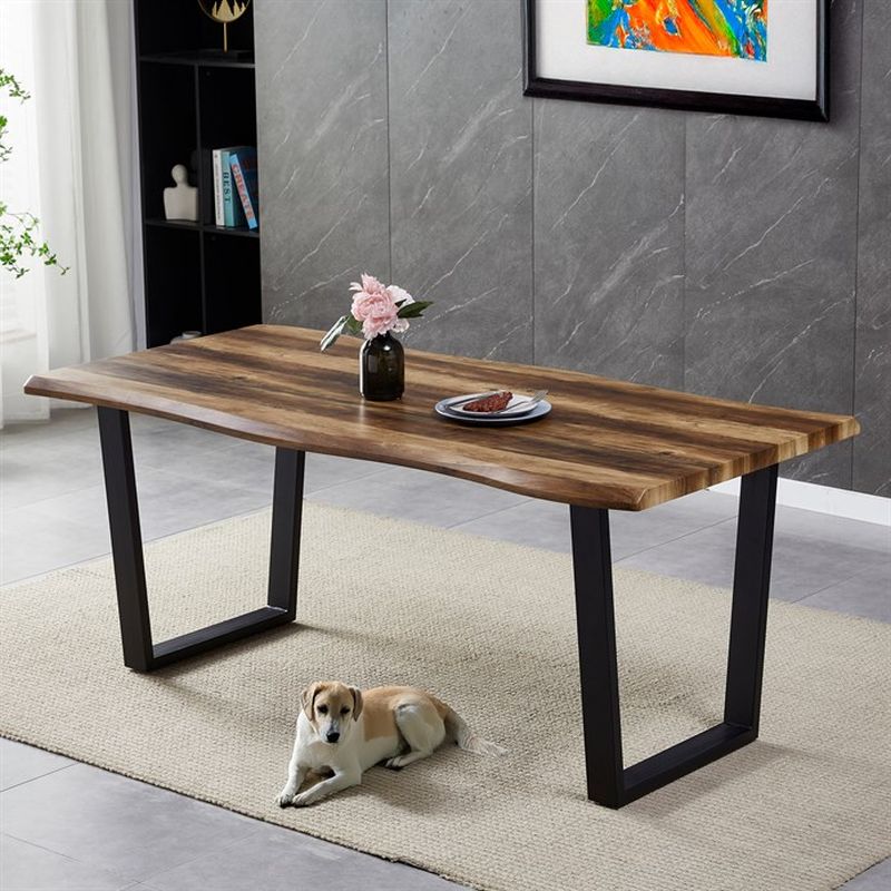 Stôl jedálenský 180x90, MDF doska dekor staré drevo, nohy v tvare U