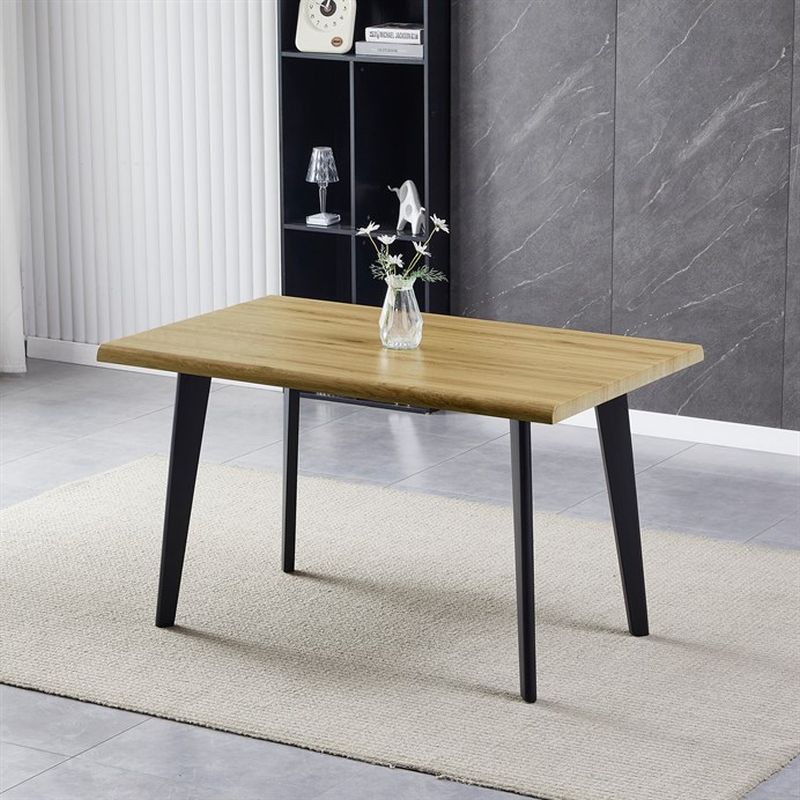 Stôl jedálenský 130x80, MDF doska dekor divoký dub, nohy čierne