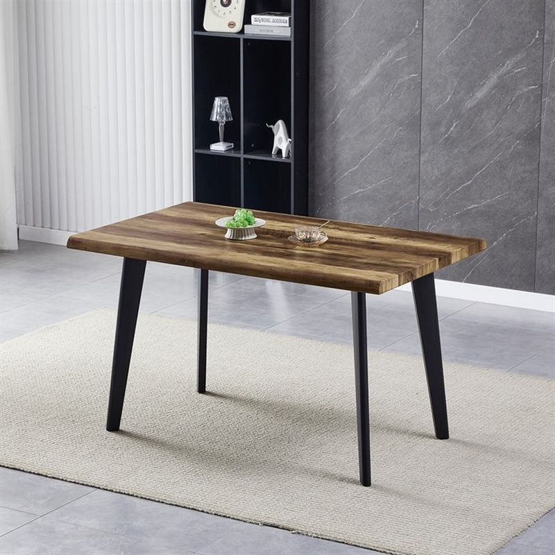 Stôl jedálenský 130x80, MDF doska dekor staré drevo, nohy čierne