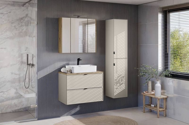 Skrinka do kúpeľne 83-35-1D, cashmere mat, 1x dvierka