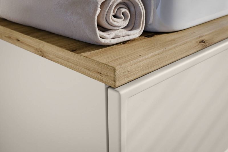 Skrinka do kúpeľne 82-120-46-3D, cashmere mat, 3x dvierka