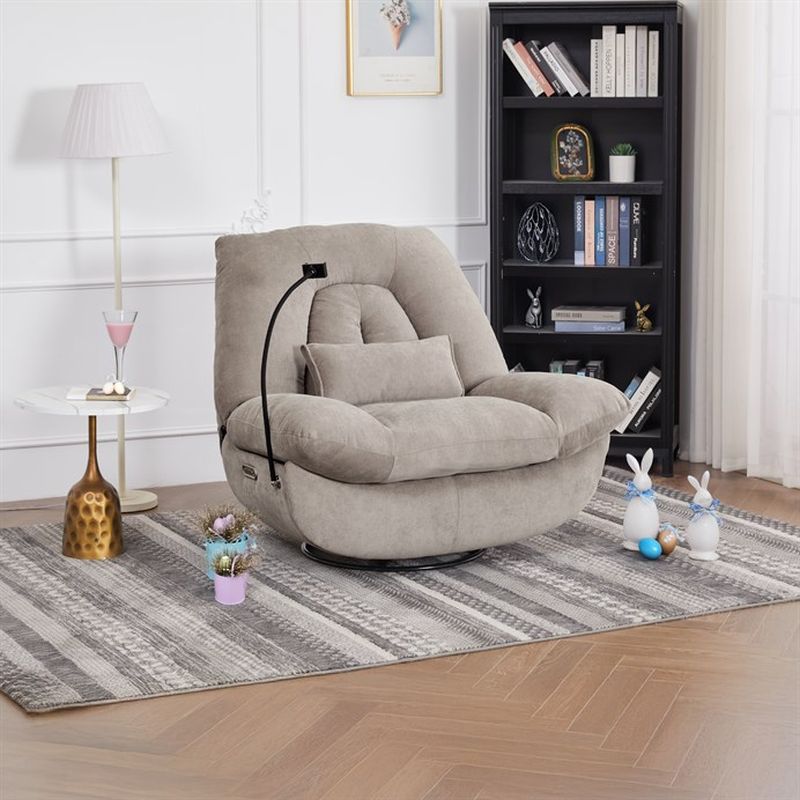 TV kreslo s elektrickým polohovaním, zabudované ovládanie, rotácia do 240 stupňov, lanýžové