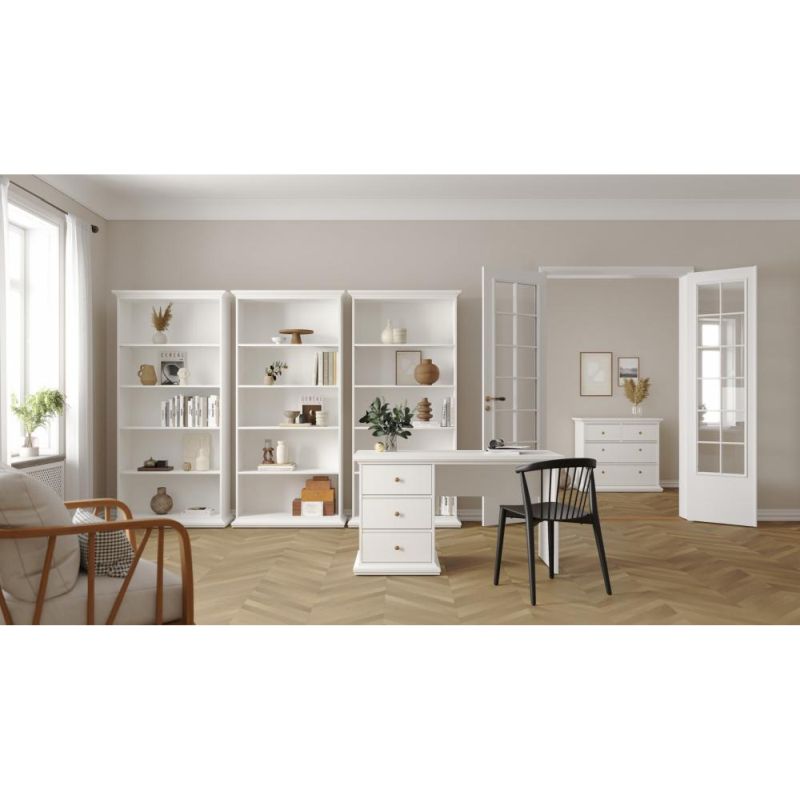 Regál otvorený, štyri police, biely