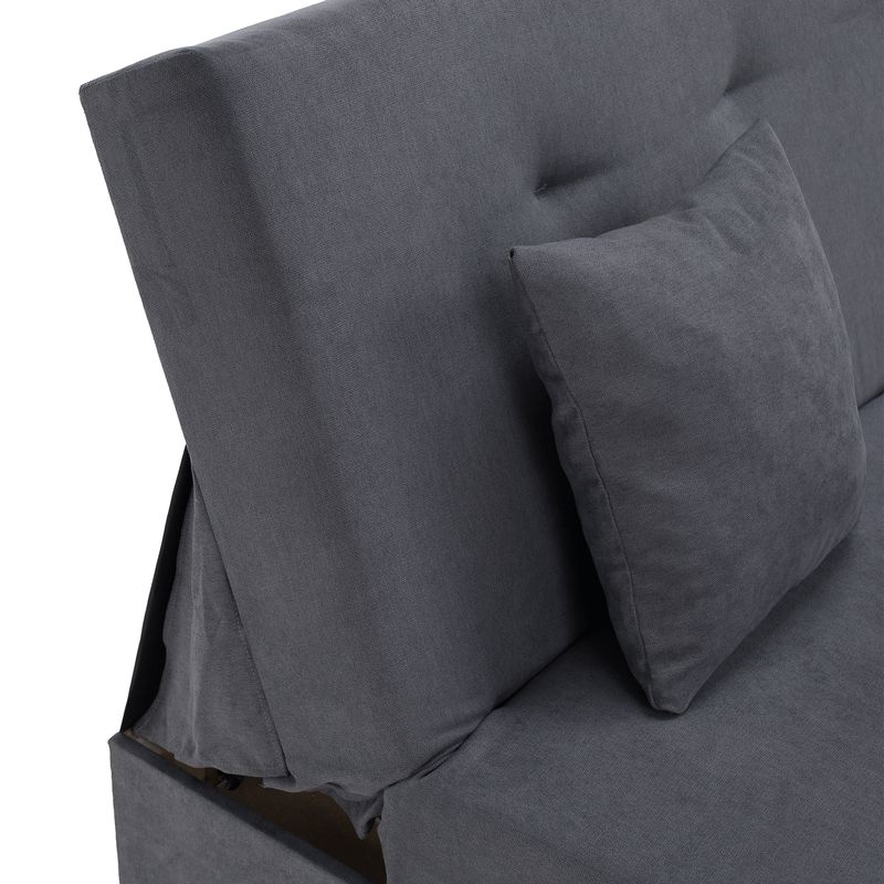 Rozkladacia moderná pohovka, sivá