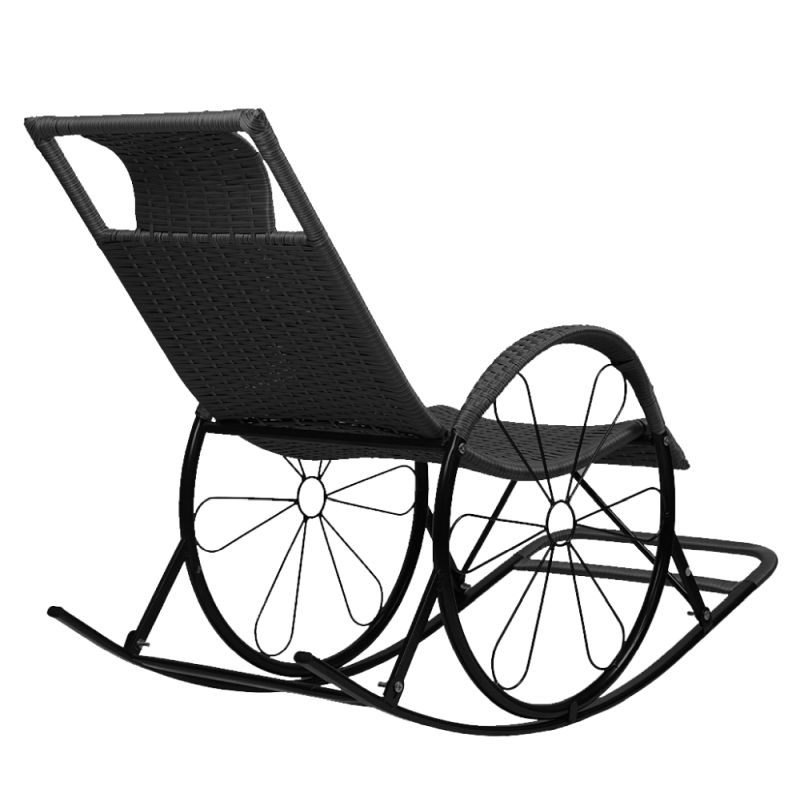 Hojdacie kreslo, ratan-kov, čierna