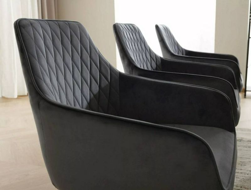 Skvelá jedálenská stolička, látka VELVET, čierna-čierna bluvel 19