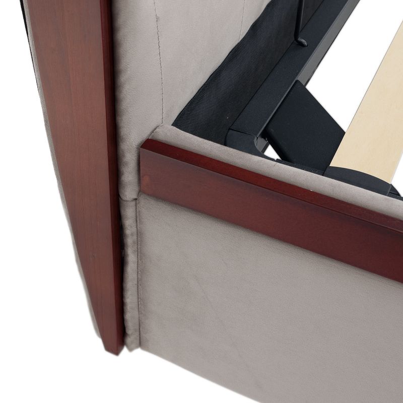 Posteľ s úložným priestorom, 180x200, sivohnedá Taupe Velvet látka