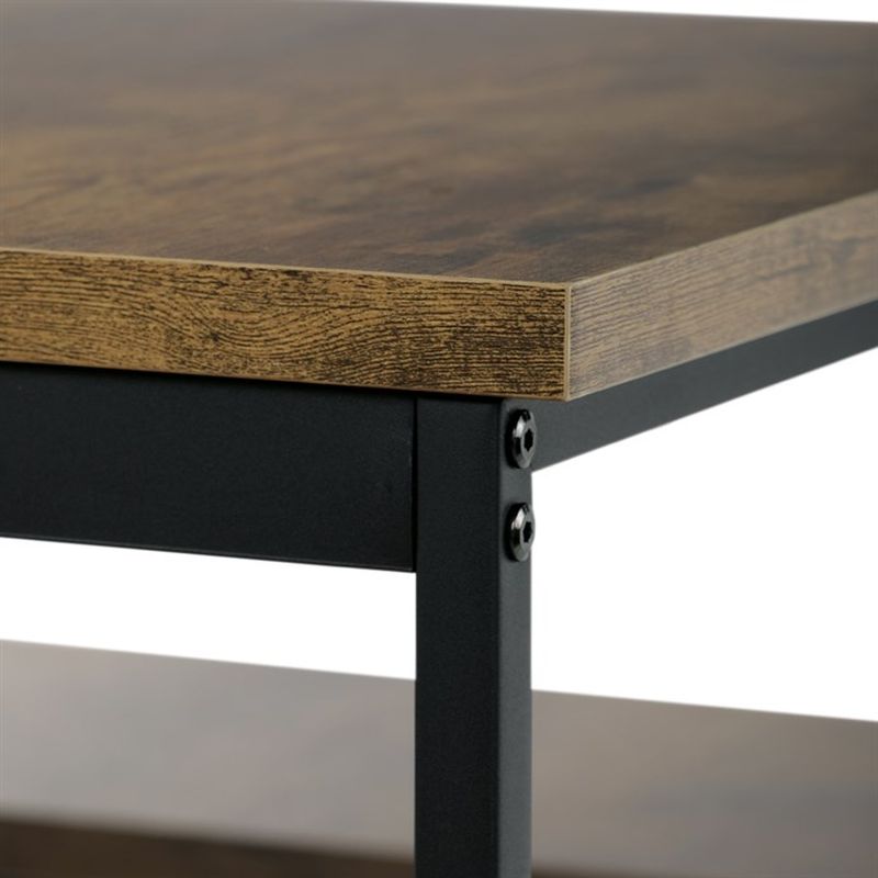 Jedálenský set, stôl a dve lavice, farba staré drevo