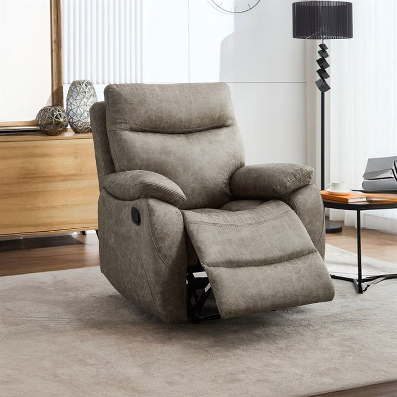 TV a relaxačné kreslo s manuálnym ovládaním, poťah lanýžová látka v dekore vintage