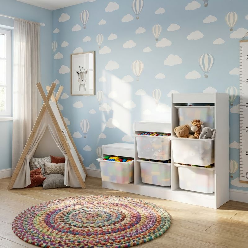 Detský regál pyramída, biela