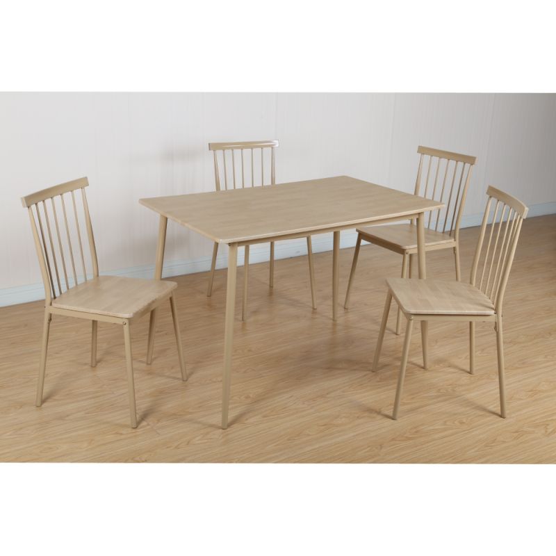 Jedálenský set 1+4, buk prírodný