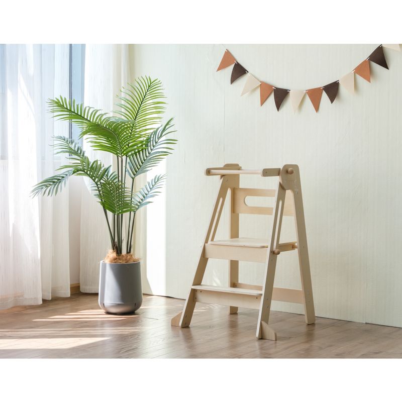 Montessori skladacia učiaca veža, prírodná