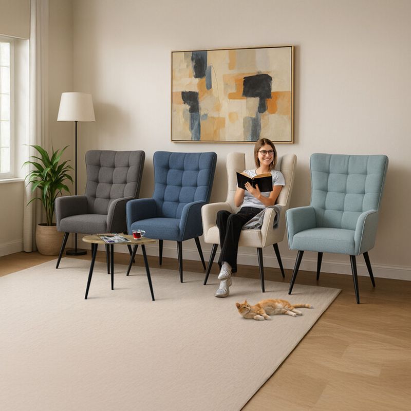 Moderné relaxačné kreslo v béžovej látke