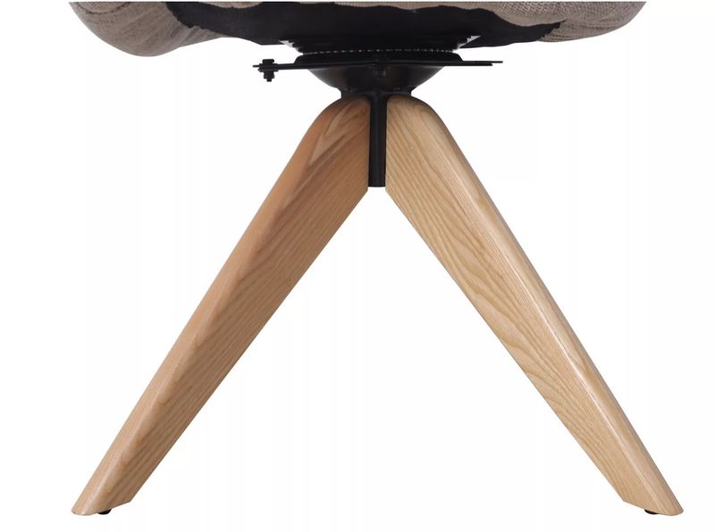 Stolička jedálenská s výnimočným dizajnom, dub-sivá vevlet 14