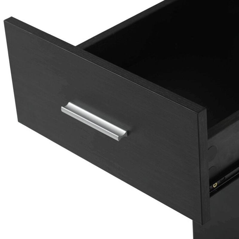 Kancelársky PC stôl, dub-čierna