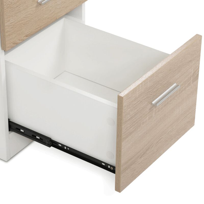 Kancelársky PC stôl, dub sonoma-biela