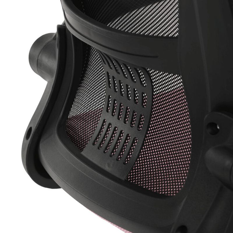  Kancelárska stolička, ružová sieťovina a čierny plast