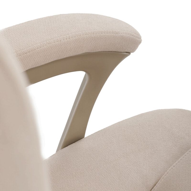 Štýlová kancelárska stolička čalúnená béžovou látkou
