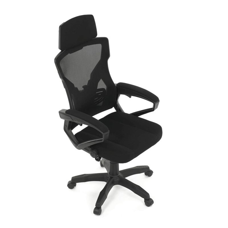 Kancelárska stolička s polohovacím operadlom, čierna látka