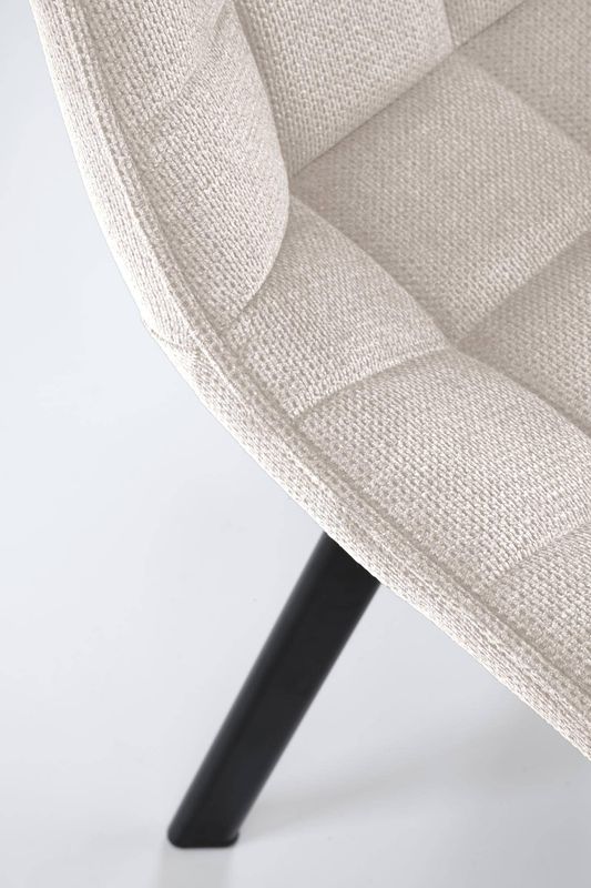 Jedálenská stolička 549, čierny kov – béžová látka VARDO