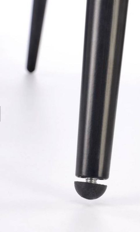 Jedálenská stolička 567, čierny kov - sivá látka