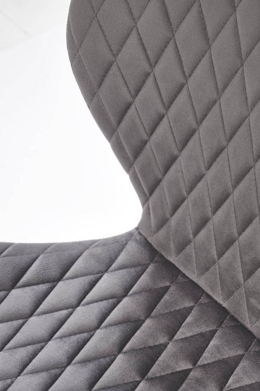 Jedálenská stolička 569, čierny kov - sivá látka