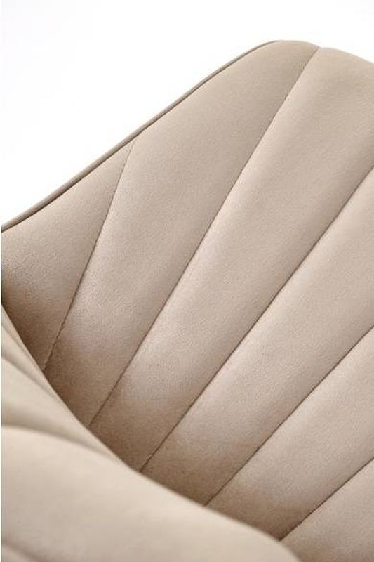 Jedálenská stolička 589, čierny kov - béžová látka Bluvel 40