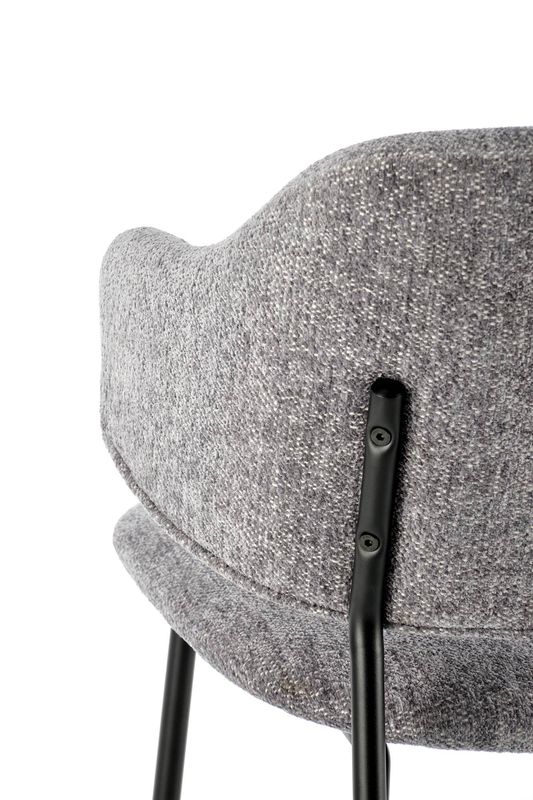 Jedálenská stolička v kombinácii čiernej a sivej