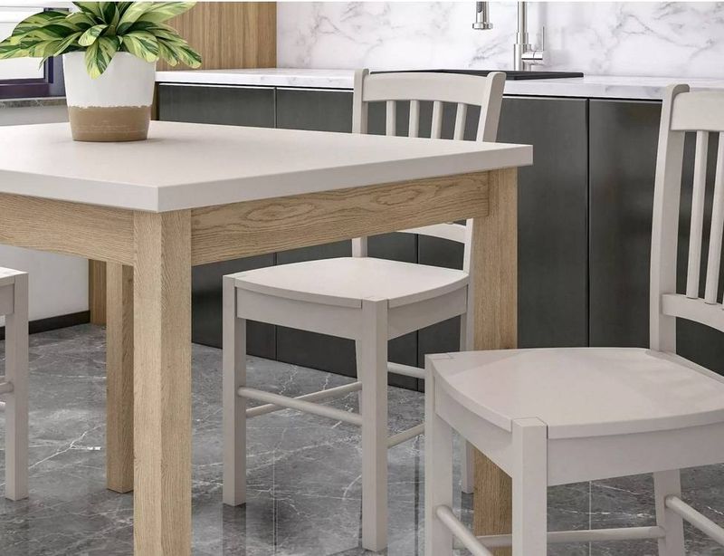 Jednoduchý jedálenský stôl 120, dub cremona torro-kašmír