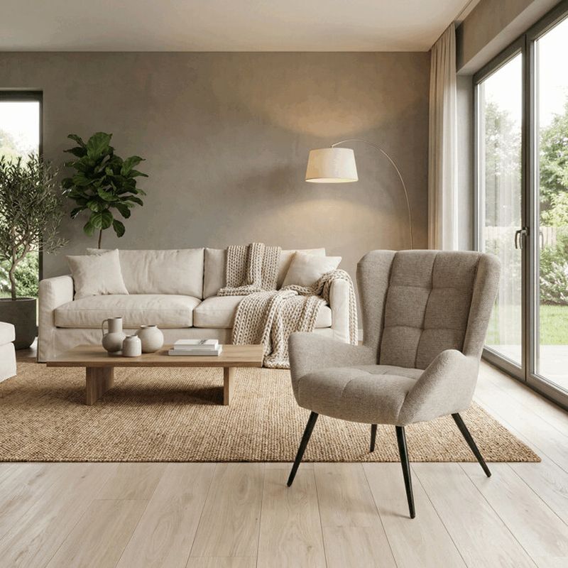 Kreslo ušiak v hnedom prevedení