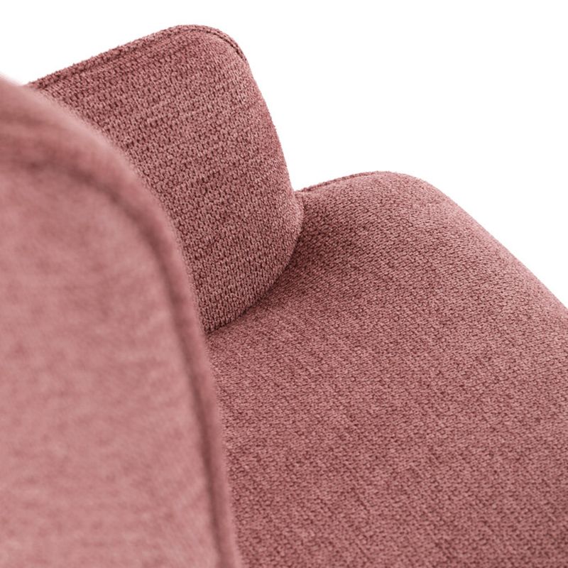 Relaxačné kreslo s podnožkou, ružová zamatová látka