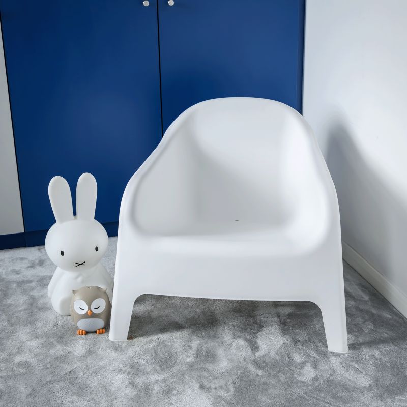 Záhradné stohovateľné kreslo, biely plast