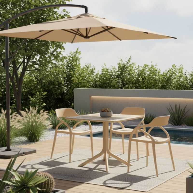 Elegantná stohovateľná, stolička sivohnedý Taupe plast