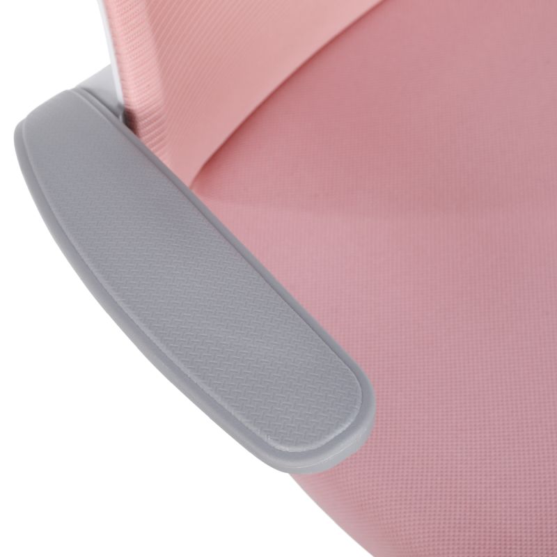 Elegantné kancelárske kreslo, ružová sieťovina, biela