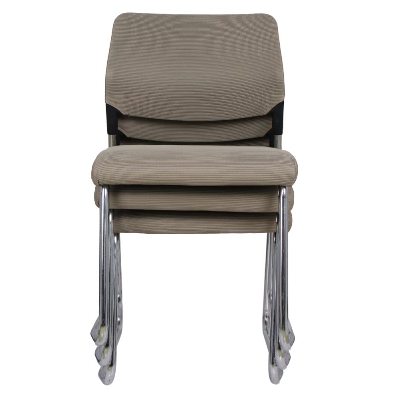 Zasadacia stolička, svetlohnedá sieťovina, kov chróm